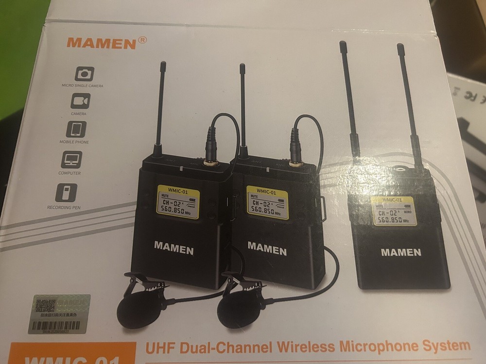 MAMEN WMIC-01 Dual-Channel UHF Wireless Microphone System