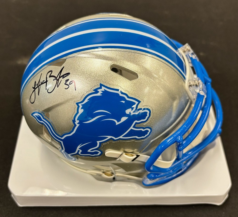 Jake Bates Signed Autographed Lions Mini Helmet JSA