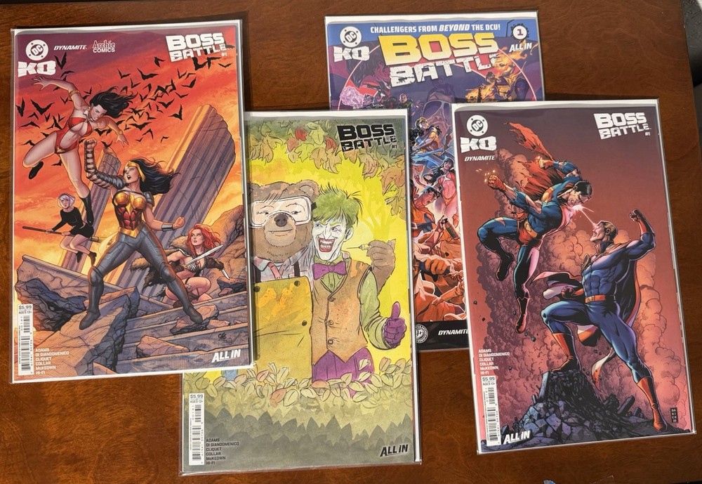 DC KO BOSS BATTLE #1 ONE SHOT SET OF 4 COVER A + VARIANTS 1ST PRINT Unread Pics!