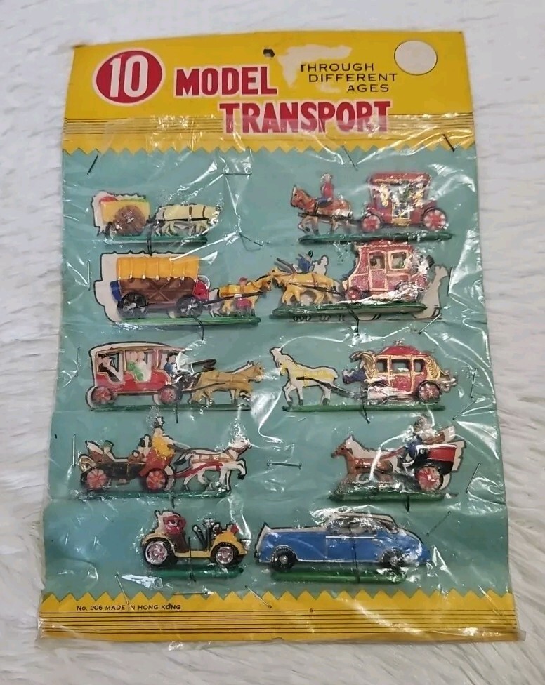 Vintage 1950's Lot Of 10 Model Transport Cake Toppers? Made In Hong Kong NOS!!!