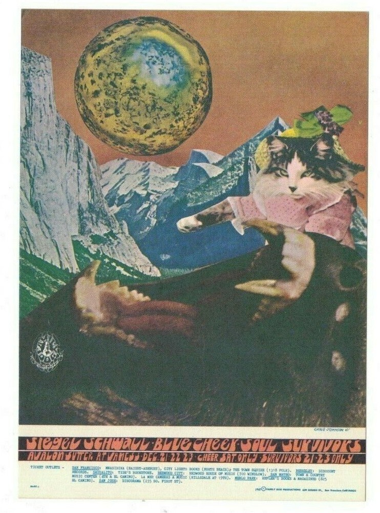 Siegel Schwall Blue Cheer Avalon Ballroom Family Dog Postcard FD-97 NM B-4