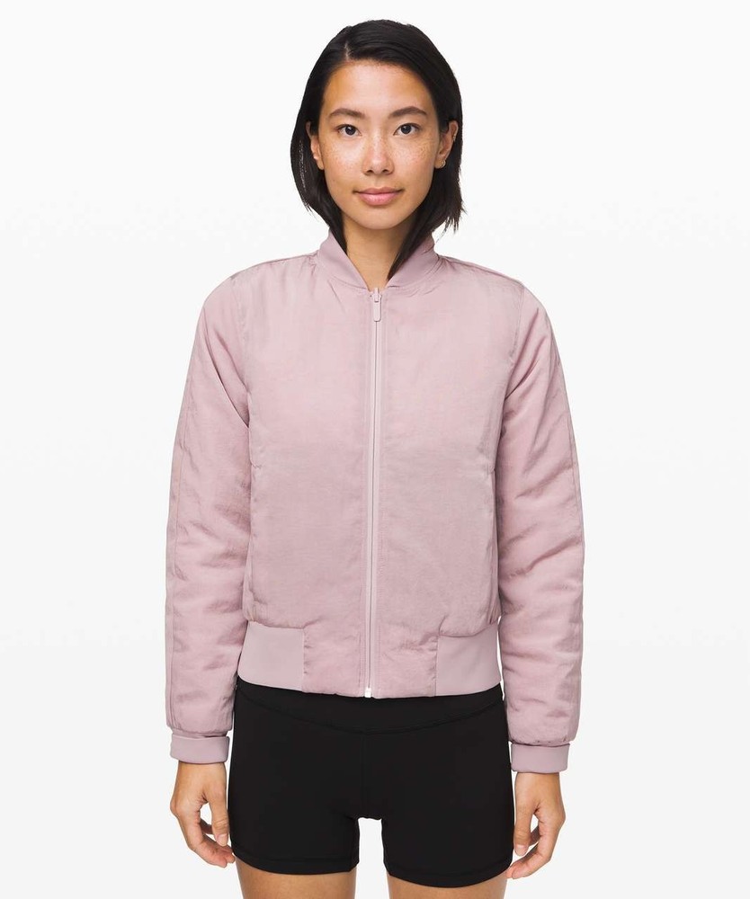 Lululemon Non-Stop Bomber *Reversible Jacket in Smoky Blush, Size 8