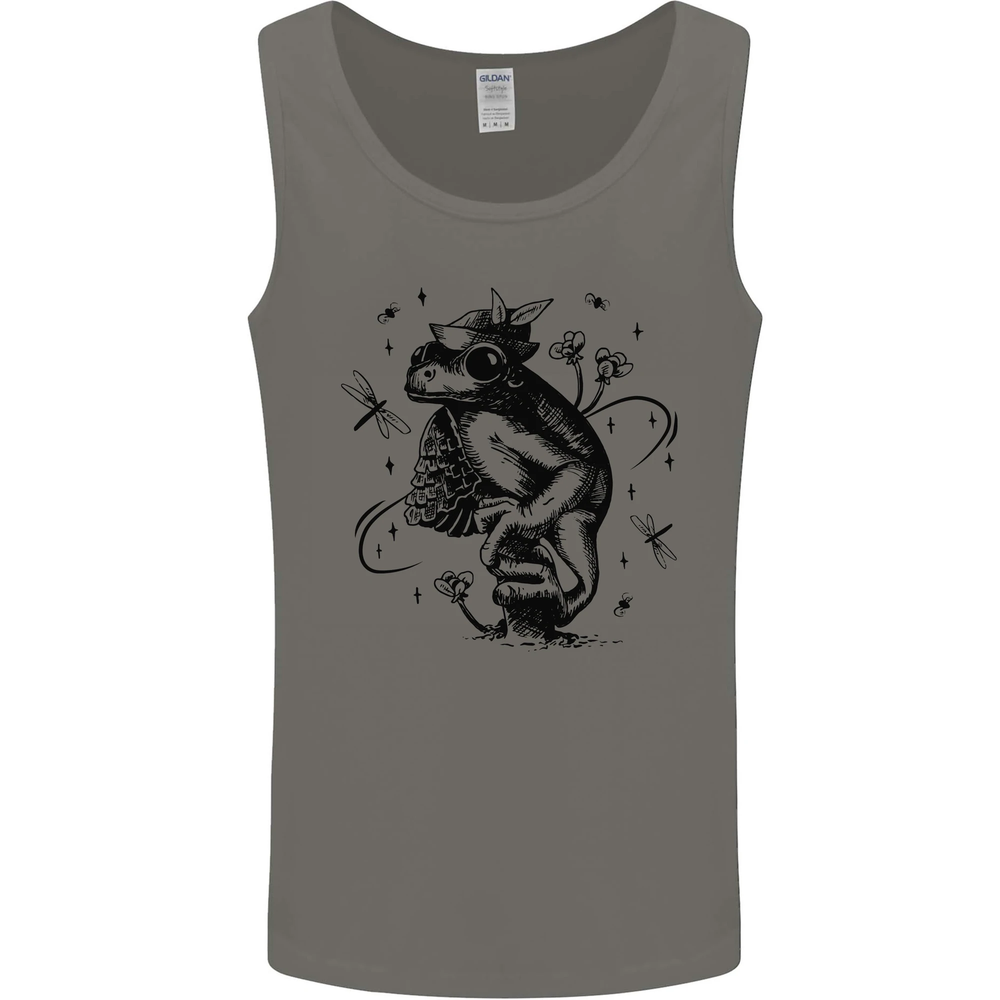 A Frog on a Mushroom Mens Vest Tank Top