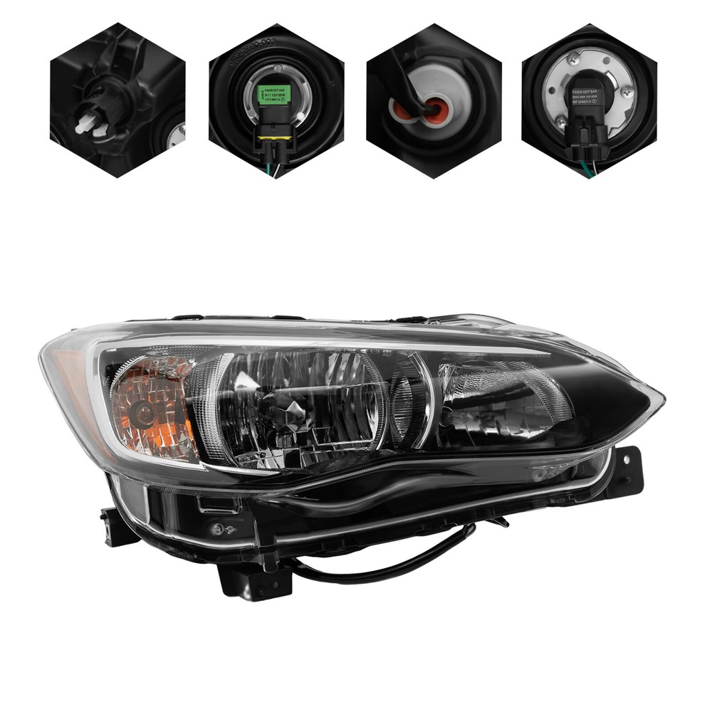 Right Lamp For Subaru Crosstrek 2018 2019 2020 2021 Halogen Headlight W/ LED DRL