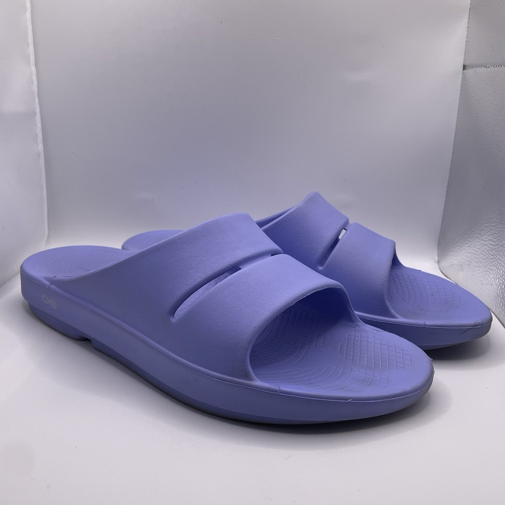 Oofos Sandals Men's Size 12 Purple Slides Slip-on Recovery Comfort