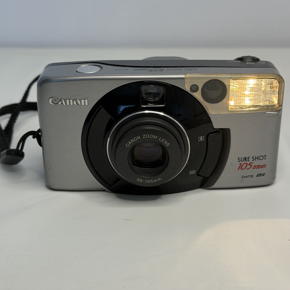 Canon Sure Shot 105 Zoom SAF 35mm point & shoot Film Camera Works New Battery