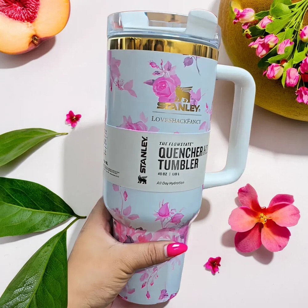 Stanley x Love Shack Fancy 40oz Tumbler with Happy Thoughts Design