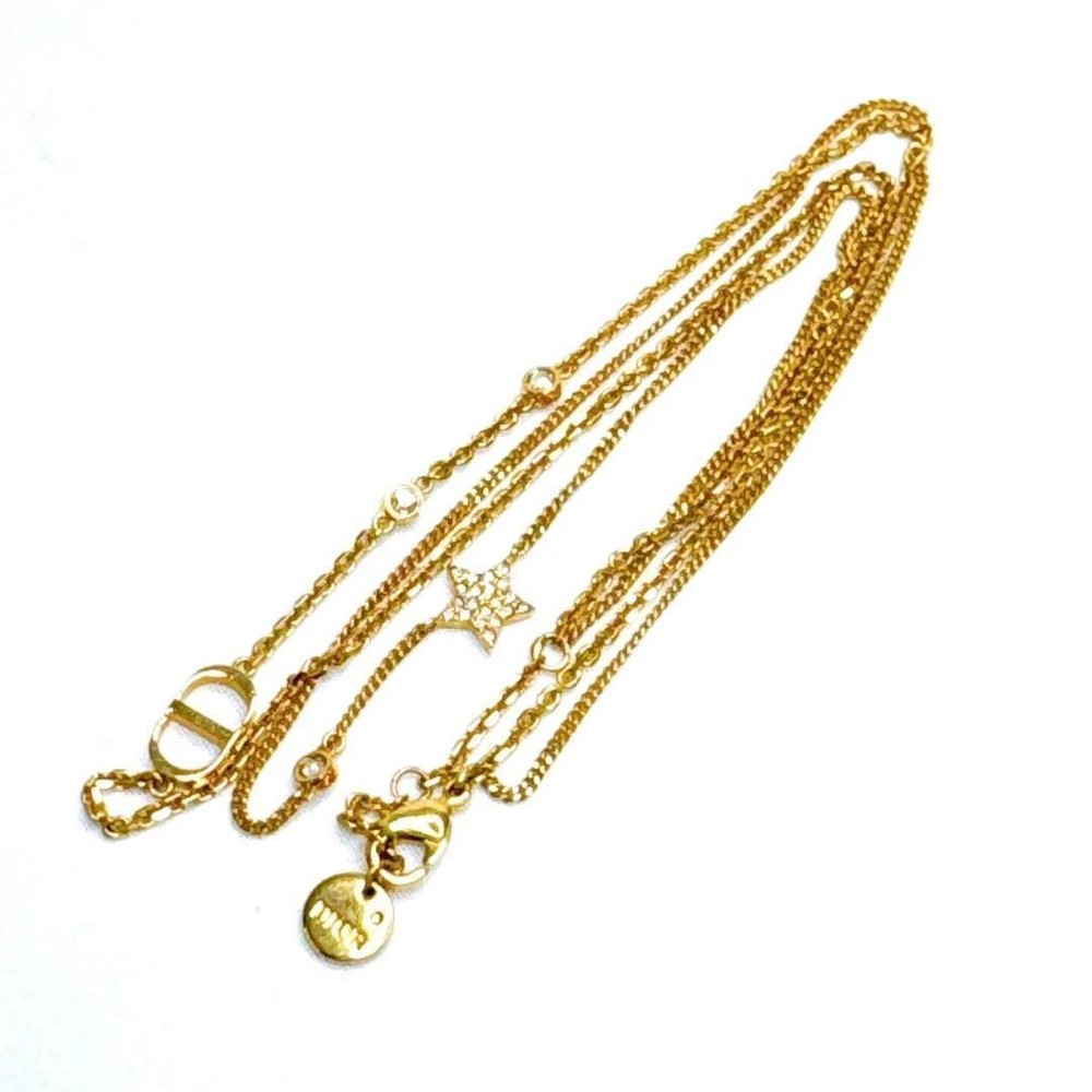 Dior Petit CD Double Layered Gold Necklace