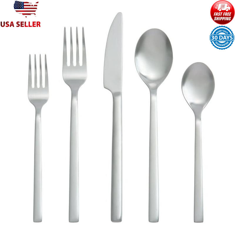 20 Piece Stainless Steel Flatware Set Service 4 Dishwasher Safe Elegant Design