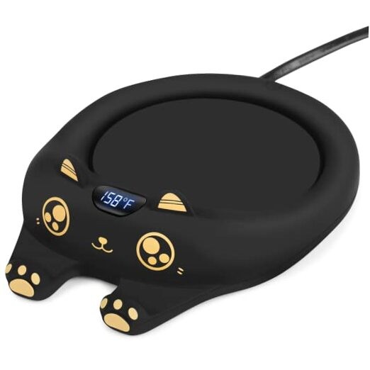 Mug Warmer for Coffee Tea with Auto Shut Off in Sleek Black