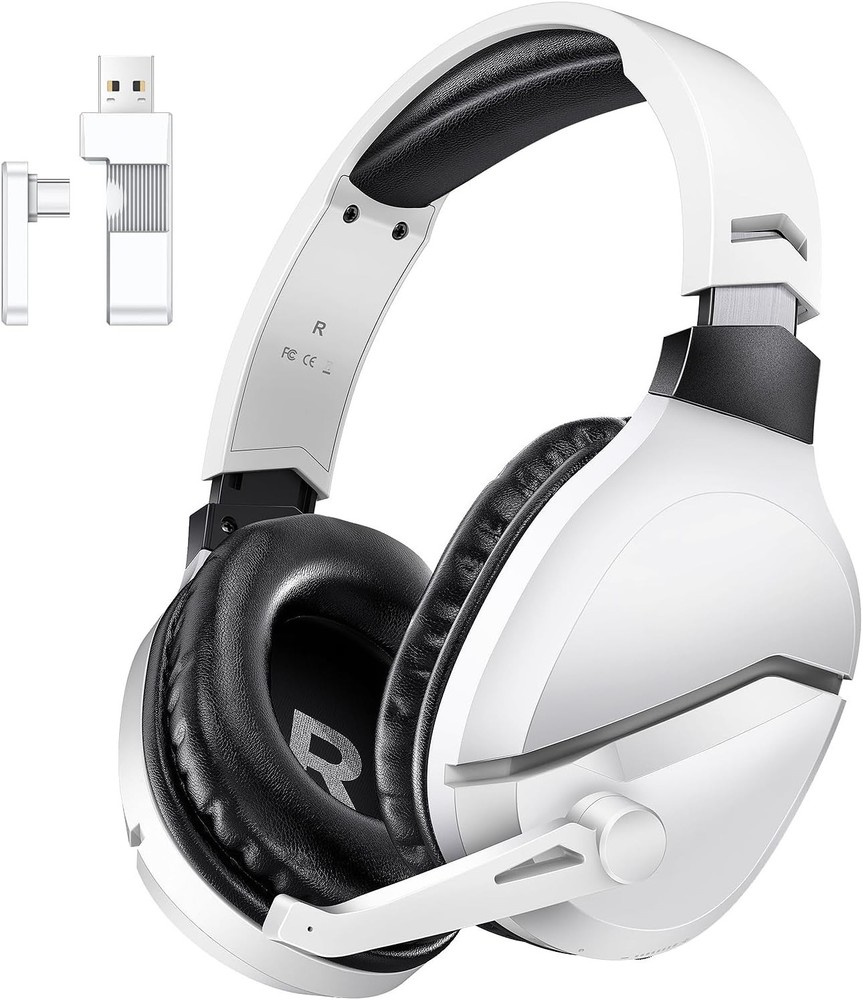 WolfLawS TA2000 White Wireless Gaming Headset with 2.4GHz Connectivity