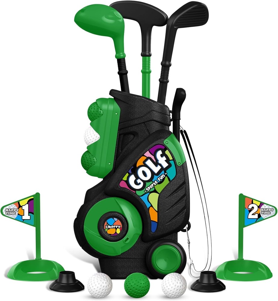 Liberry Toddler Golf Set for Ages 2 3 4 Boys Girls, Upgraded Kids Golf Cart with