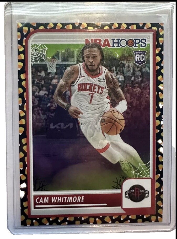 2023-24 Haunted Hoops Holo Refractor Candy Corn Cam Whitmore