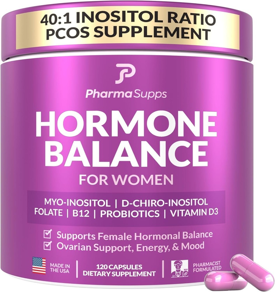 Women’s Hormone Balance & PCOS Supplement - Myo & D-Chiro Inositol - 120 Ct