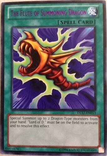 Flute of Summoning Dragon Green DL17-EN013 Rare Unlimited Edition x3