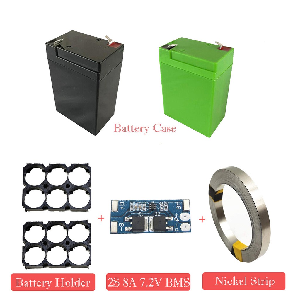 6V 4Ah Battery Case Empty Box with Holder Without Battery +BMS+Nickel Strip ACUS