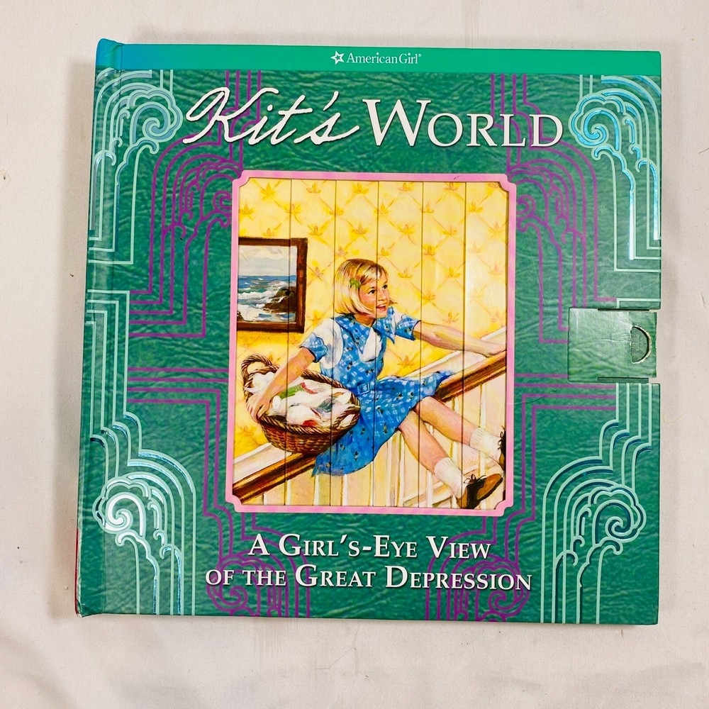 Like New American Girl Kit Hardcover Book with Pop-Up Dolls & Games