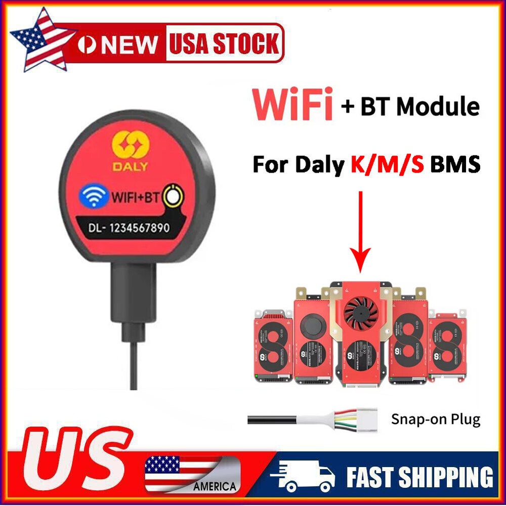 Daly KMS Smart BMS WIFI Bluetooth Module for Lifepo4 Li-ion Battery Accessories