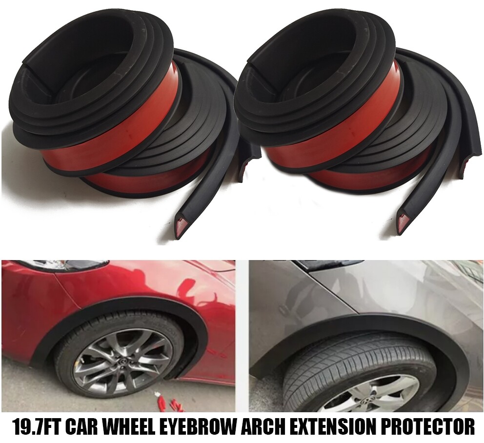 4-Piece Car Fender Flares Wheel Arch Trim Extension Moulding Kit