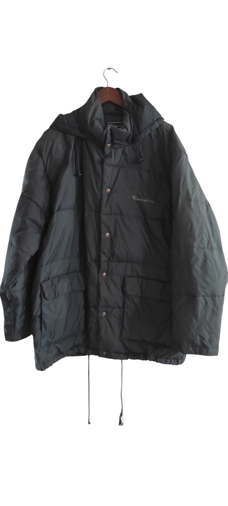 Vintage Champion Puffer Bomber Down Sport Mens Oversized Padded Jacket Gray XXL