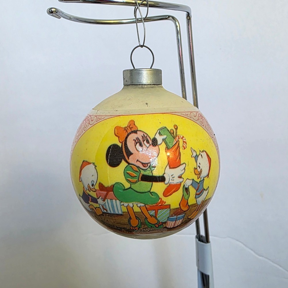 Vintage Disney Christmas Ornament Minnie Mouse Donald Duck Holiday Decor