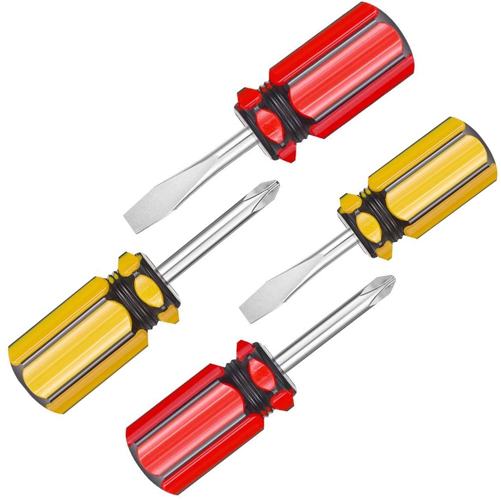 2-Pack Dual-Head Small Screwdriver Set - Phillips & Flathead