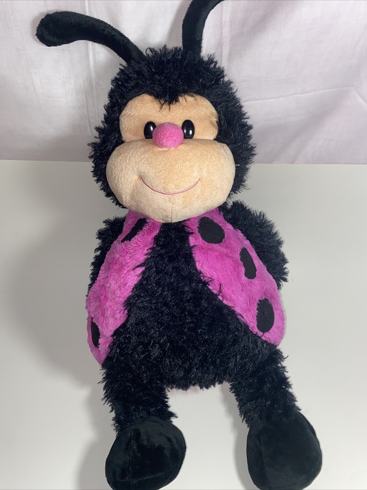Happy Nappers Ladybug Plush Play Pillow Home Sweet Home Pink Black Toy Stuffed