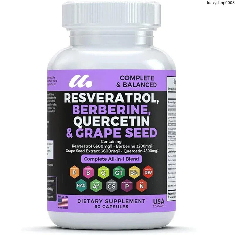 Resveratrol  containing quercetin, aspartic acid, grape seeds, and polyphenols