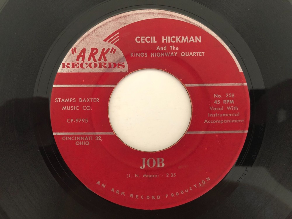 Killer Country Gospel Bop 45 CECIL HICKMAN Job ARK hear