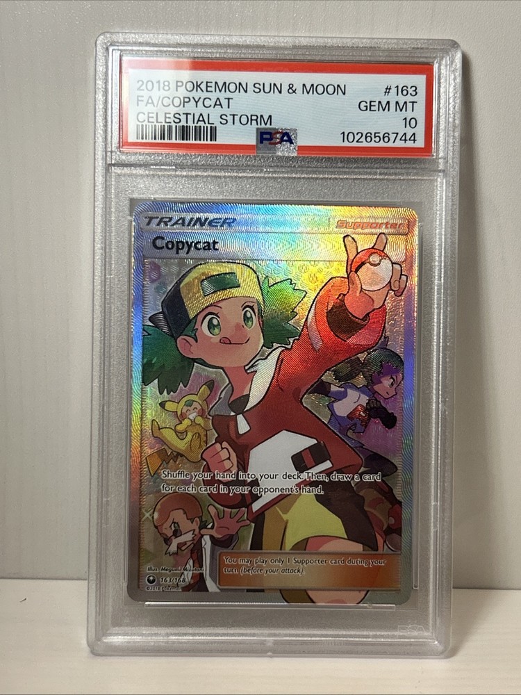 2018 POKEMON SUN & MOON CELESTIAL STORM #163 FULL ART/COPYCAT PSA 10