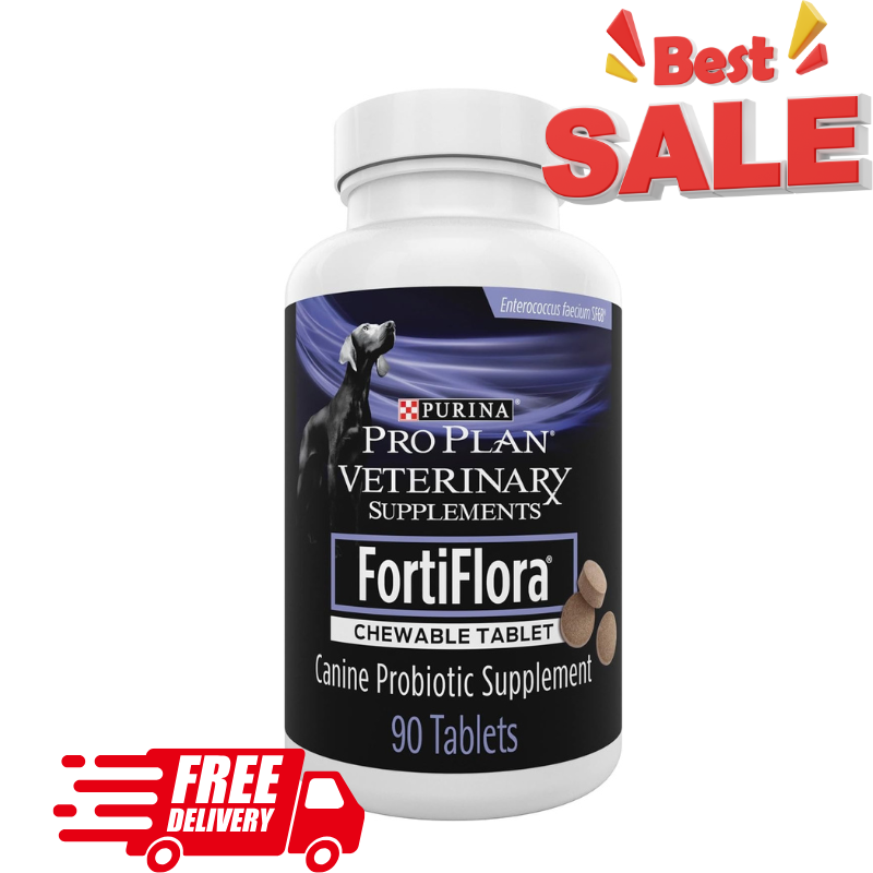 Chewable Dog Probiotic Supplement Tablets 90 ct. Canister B083XD2V4C