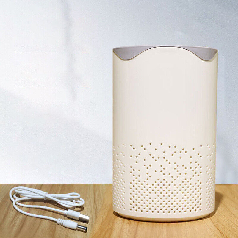 360° Purification Mini USB Car Air Purifier HEPA Filter  UV Odor Remover Indoors