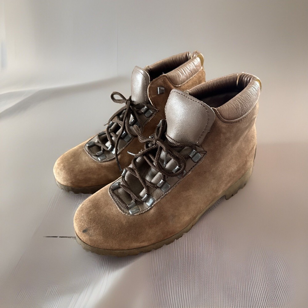 Dunham Tyrolean Brown Leather Hiking Boots—Made In Italy— Size 7, **READ DESCRIP