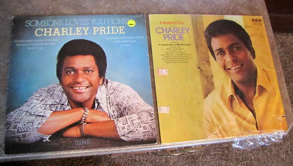 Lot of 2 Vinyl LPs by Charley Pride Featuring Sunshiny Day and Someone Loves You Honey LSP-4742-image