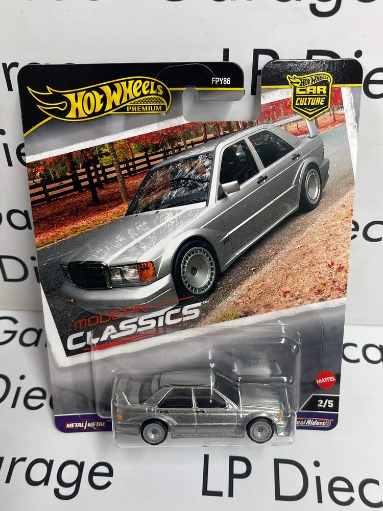 HOT WHEELS 1990 Mercedes Benz 190 E 2.5 Evolution II Silver 1:64 Diecast Modern