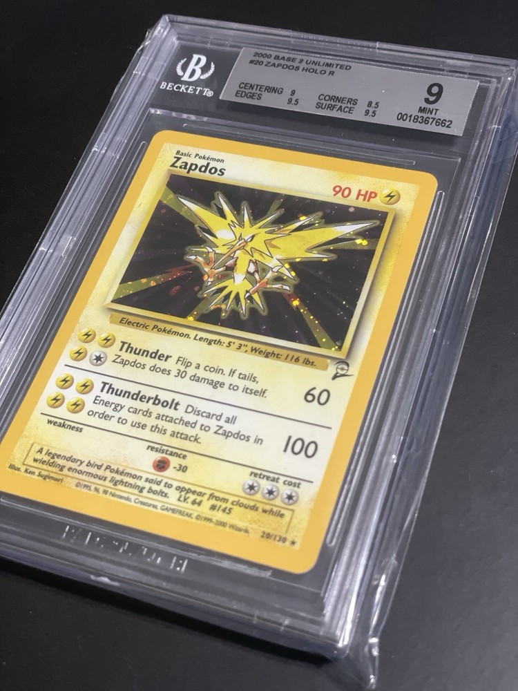 Zapdos #16/102 Base Set Holo Pokemon 1999 - BGS 9 MINT Card