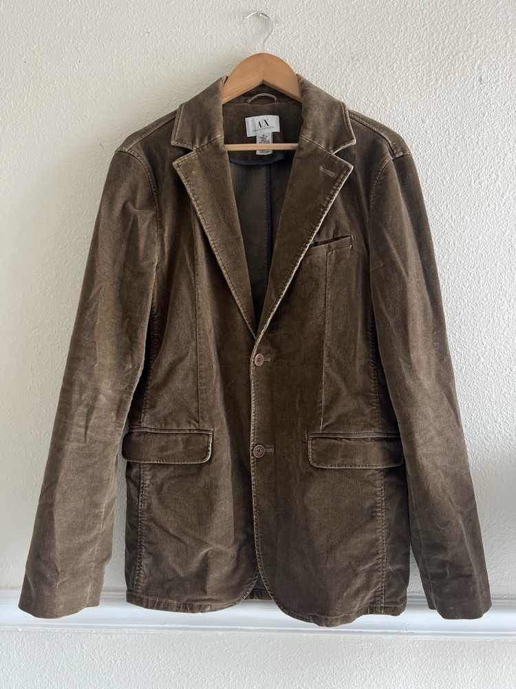 Armani Exchange Vintage Corduroy Sport Coat Men’s Medium Brown Old Money Preppy