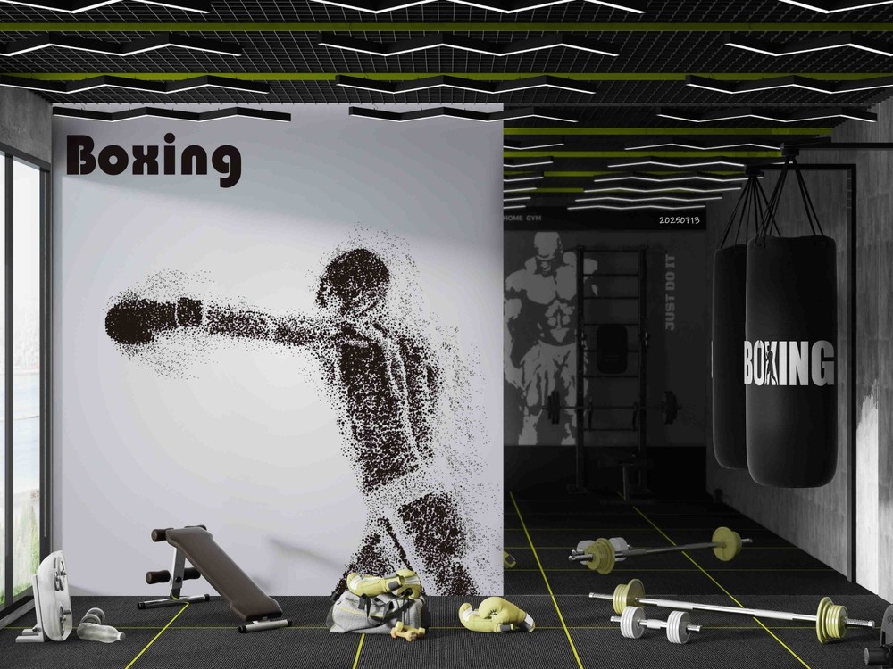 3D Gym Fitness Theme Illustration Wall Murals Wallpaper Murals Wall Sticker 18
