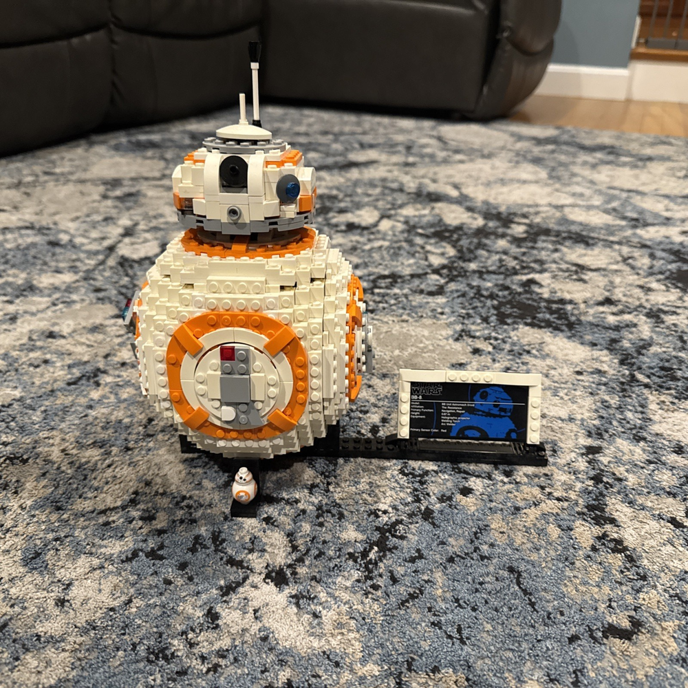 Star Wars LEGO BB-8 Droid Building Set w/Minifigure & Stand 75187 100% Complete