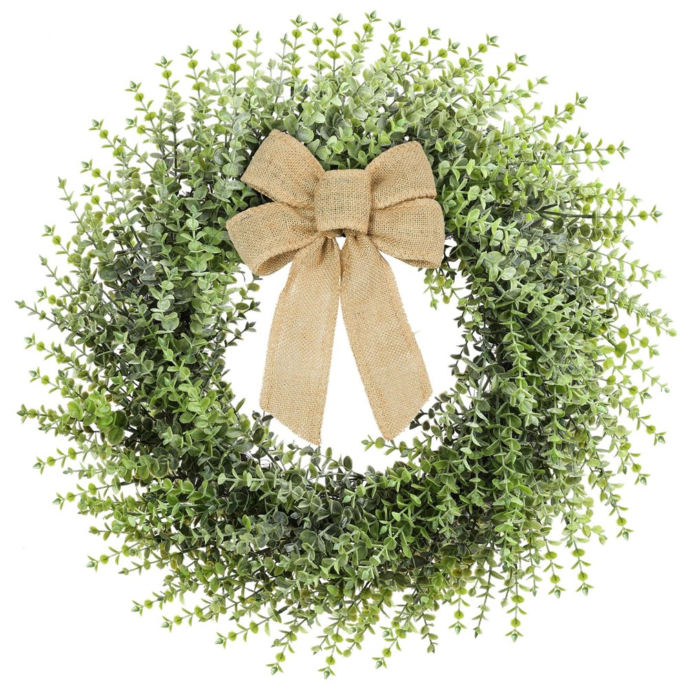 24inch Boxwood Wreath for Front Door,Spring Summer Fall Winter Wreaths,Wreath...