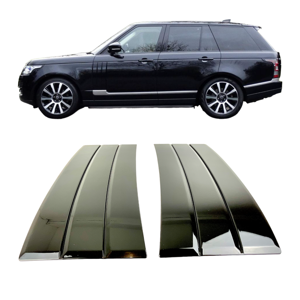 Range Rover Black Side Vents Vogue Gloss L405 Wing Grilles Fits 2013-21 L405