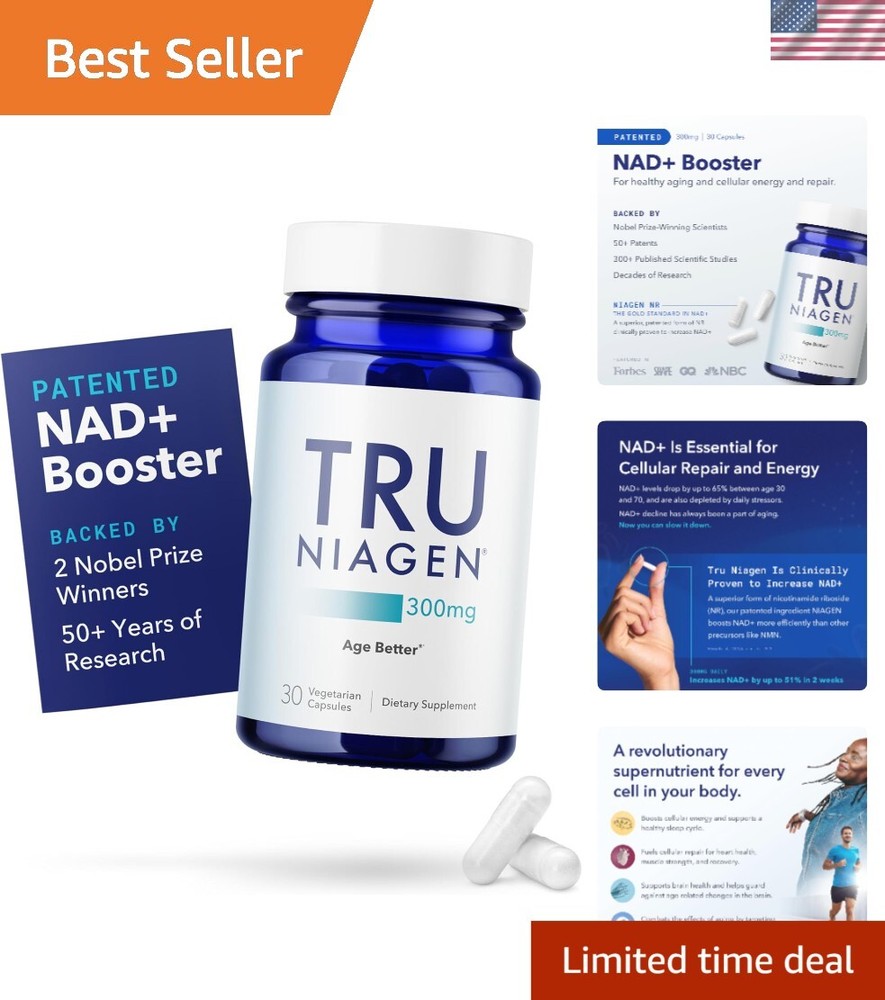 Patented NAD+ Supplement - 300mg Nicotinamide Riboside for Timeless Vitality