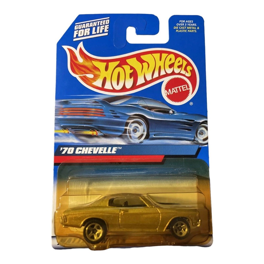 1970 Chevelle Gold Chrome 5 Spoke Black Interior 2000 107 Hot Wheels