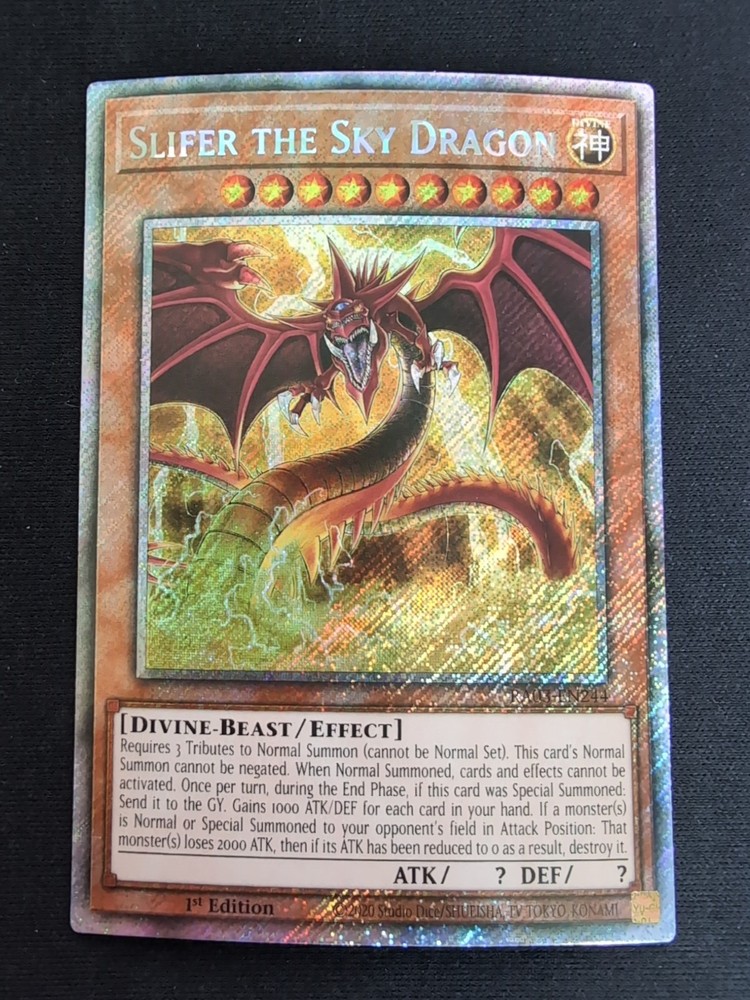 YuGiOh Slifer The Sky Dragon Platinum Secret Rare NM RA03-en244 Bonanza