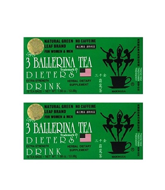 2 Boxes 3 Ballerina Tea Extra Strength Original Te De Bailarina