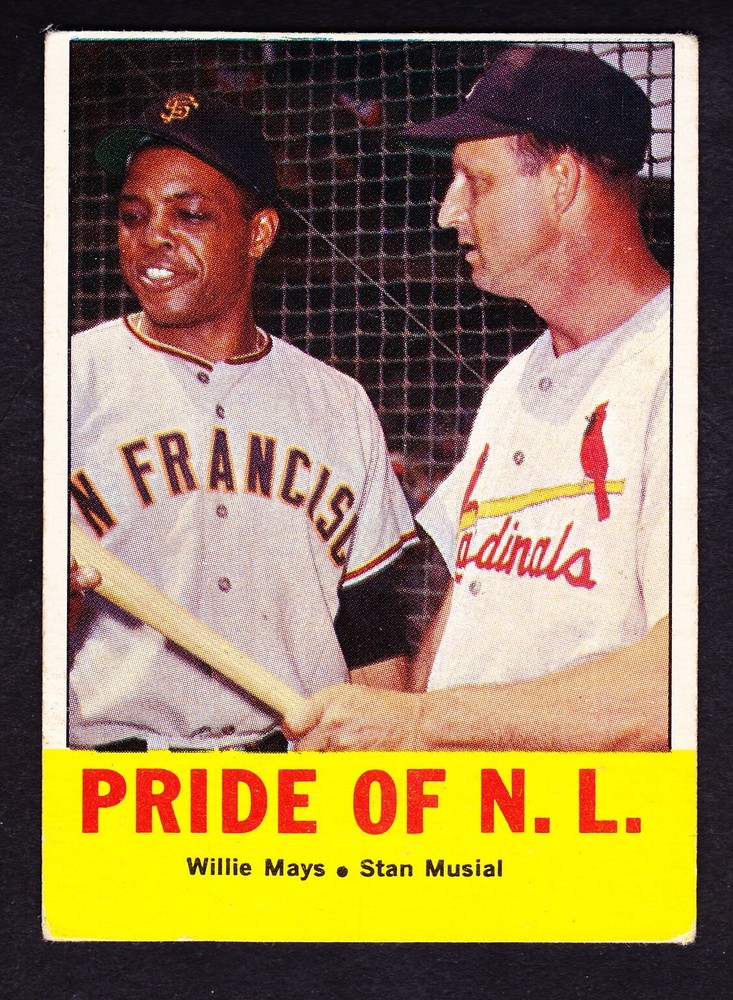 1963 TOPPS #138 WILLIE MAYS & STAN MUSIAL