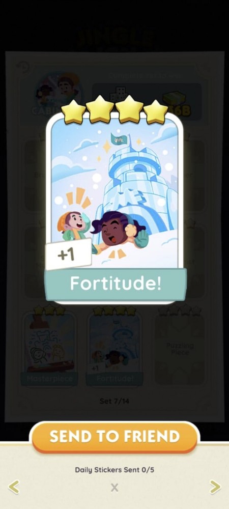 Fortitude- Jingle Joy- Monopoly Go -sticker 4 Star -Fast Sent -Affordable