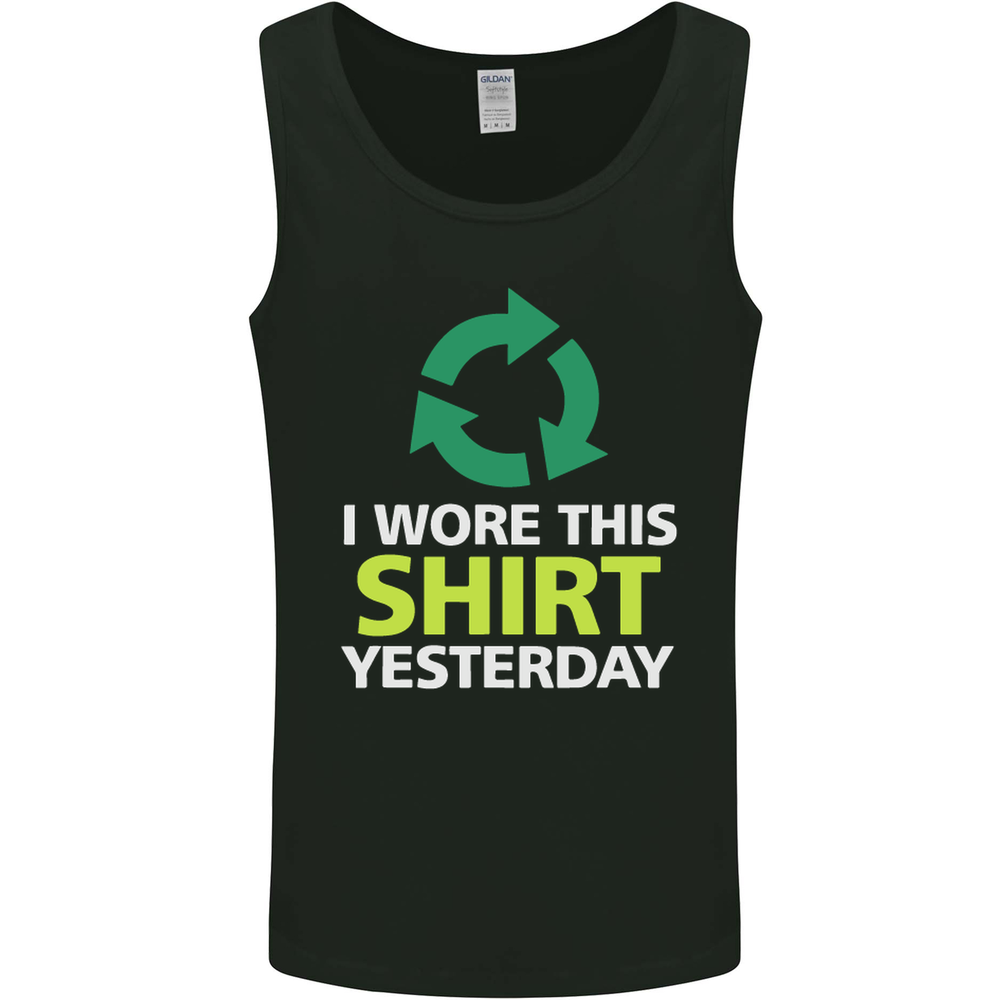 I Wore This Yesterday Funny Environmental Mens Vest Tank Top