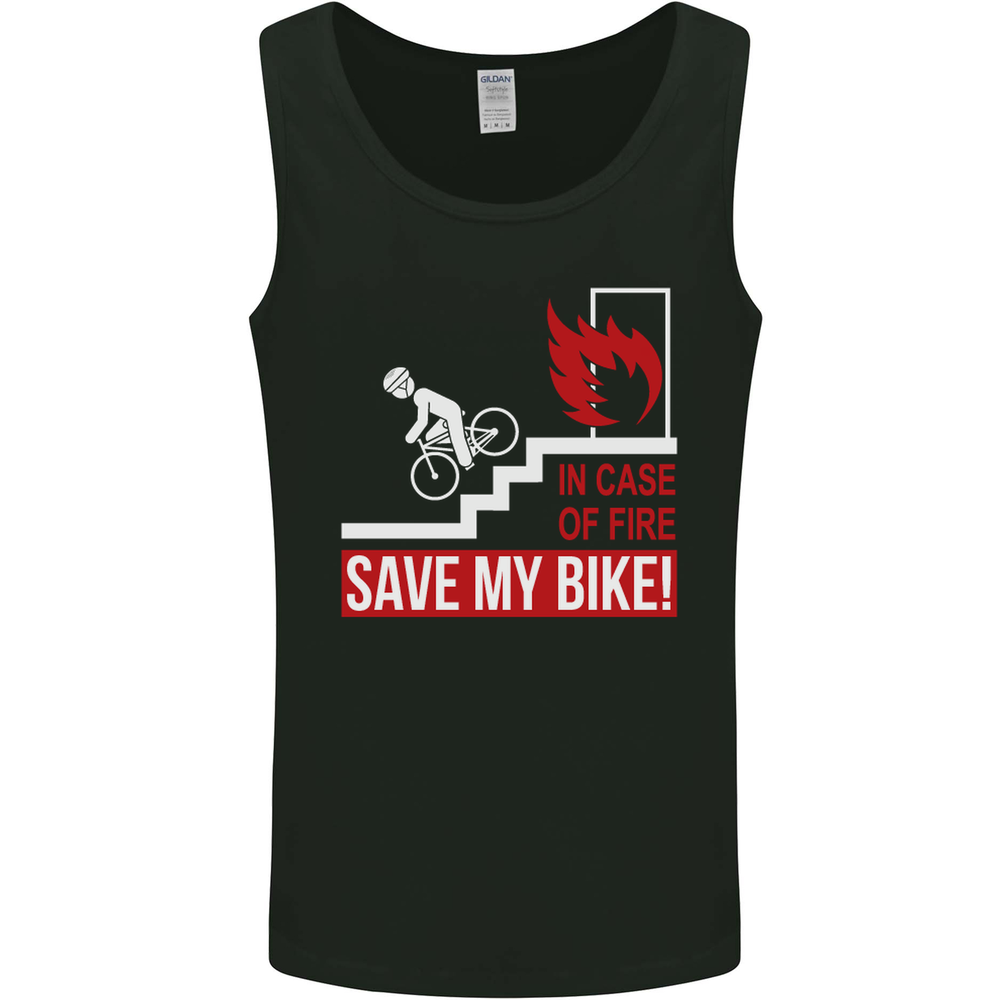Emergency Save My Bike Motorcycle Biker Mens Vest Tank Top