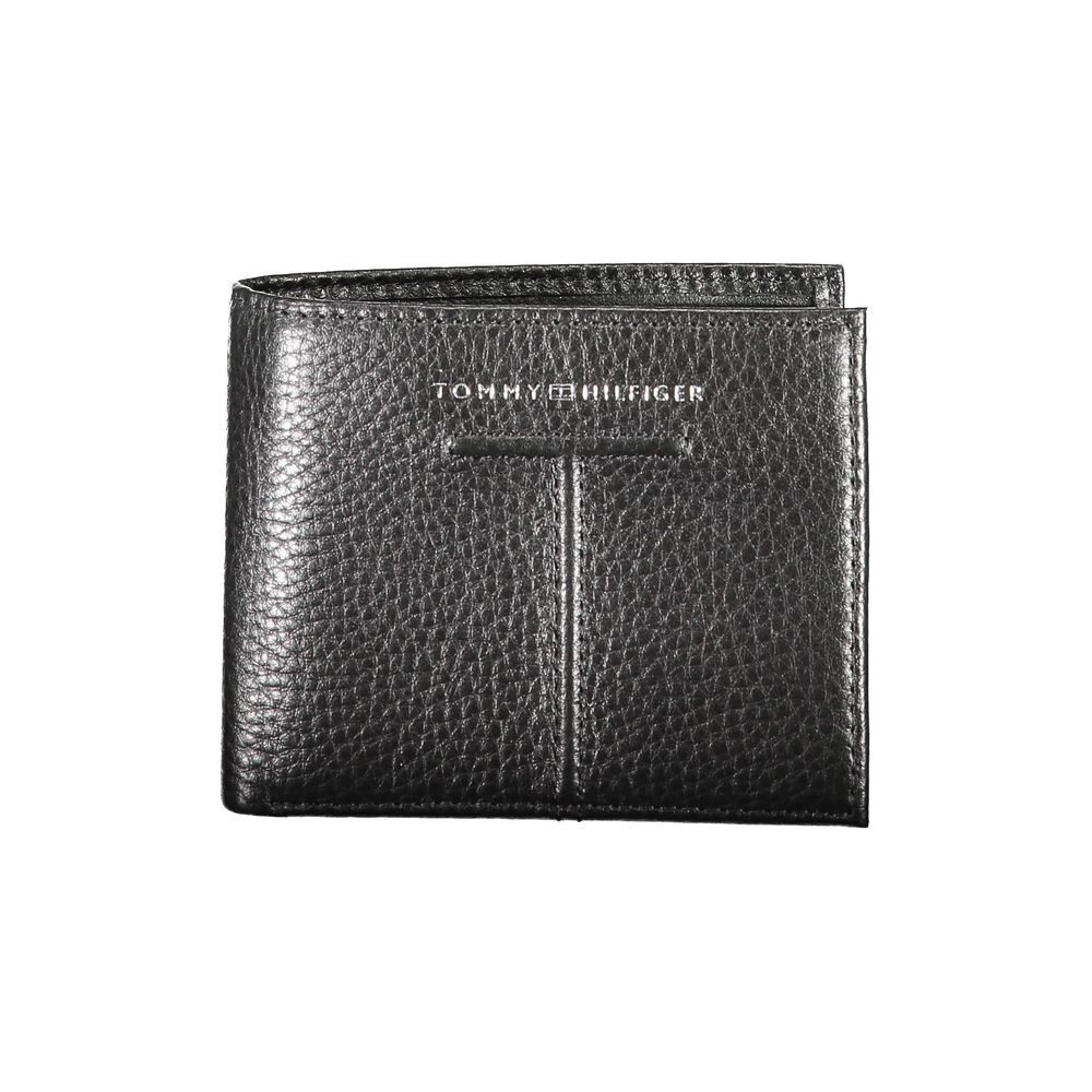 Tommy Hilfiger Men's Black Genuine Leather Slim Wallet
